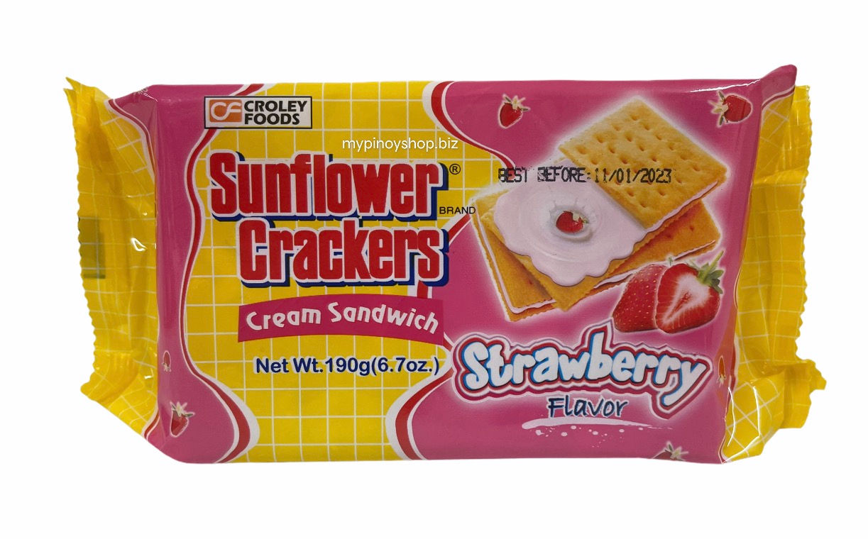 Sunflower Crackers Cream Strawberry Sandwich 190g