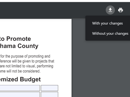 Instructions for Submitting a Grant Application on Tehama Arts Website