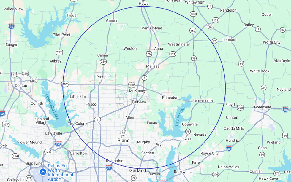 McKinney Area Map.png