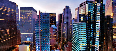 Skyscrapers Above Times Square at Dawn