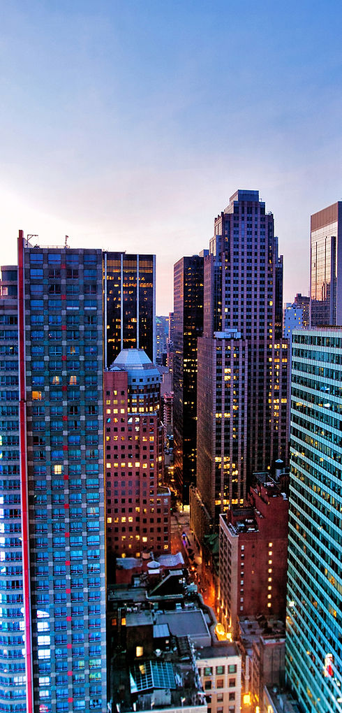 Skyscrapers Above Times Square at Dawn