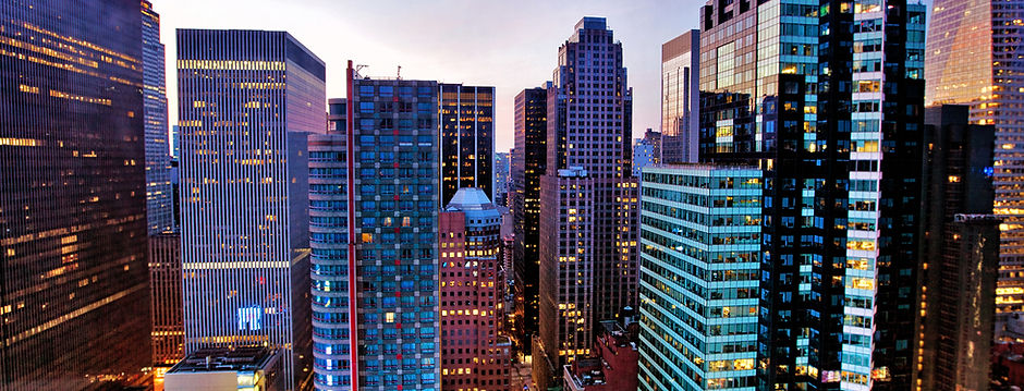 Skyscrapers Above Times Square at Dawn