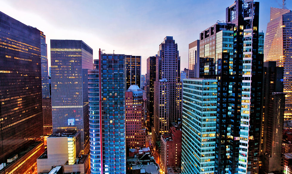 Skyscrapers Above Times Square at Dawn