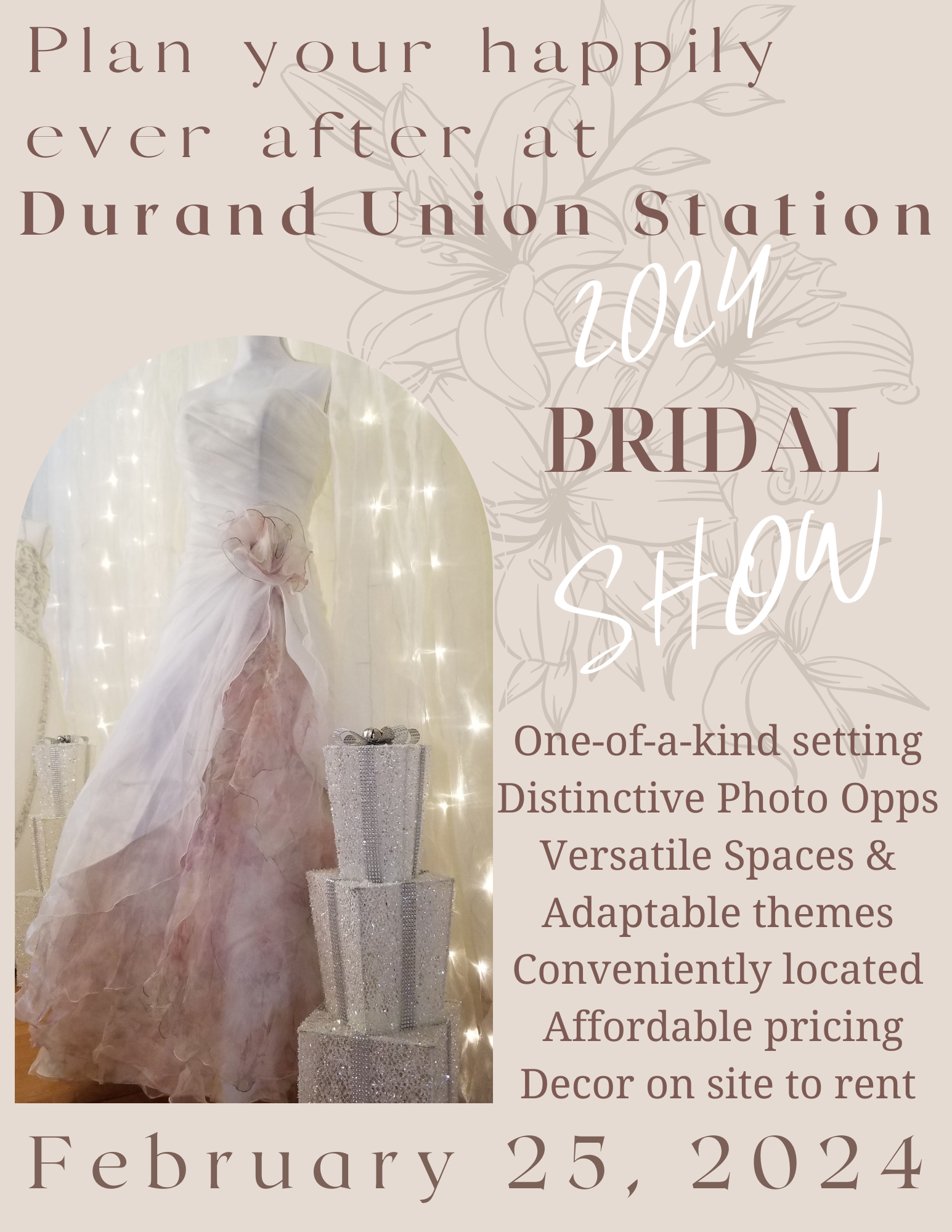 union station bridesmaid dress rentals Princess Diana Wedding Dress - Antique White Modest Lace Wedding Dress With Floral Satin