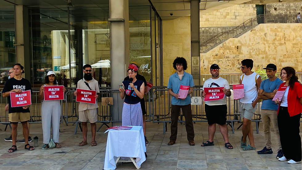 activists from Moviment Graffitti, Dance Beyong Borders and other groups presenting the "Ending Child Statelessness in Malta" white paper in Valletta on June 30th. Photo AMAM