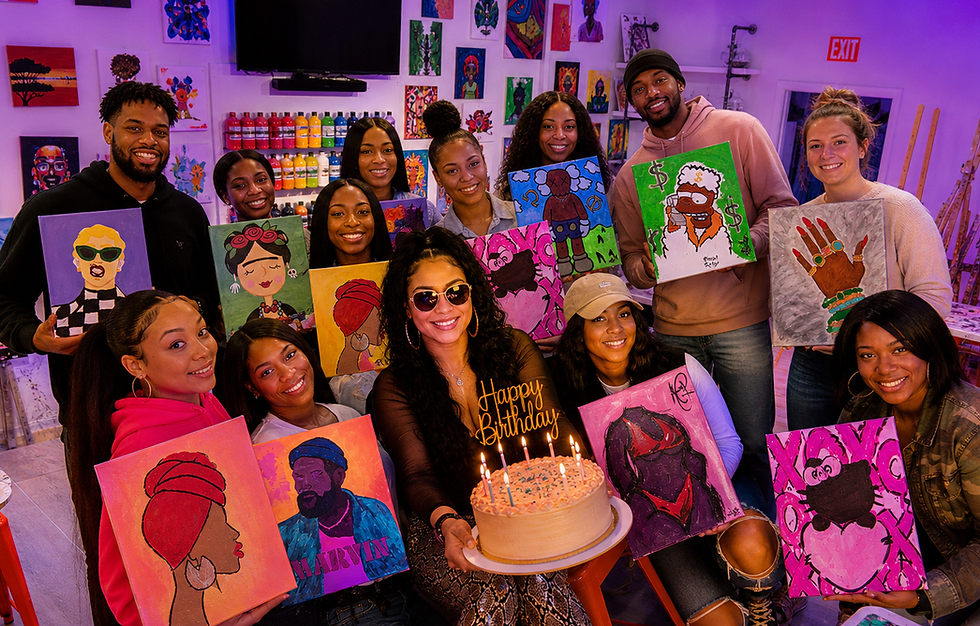 birthday party at canvas studio