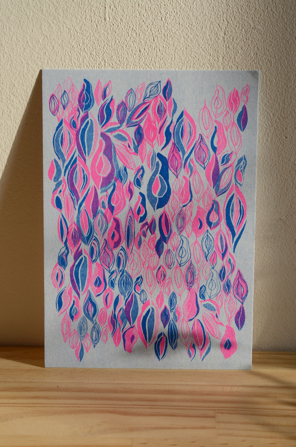 Affiche_A5_Vulves & Coquillages Fluos_Risographie