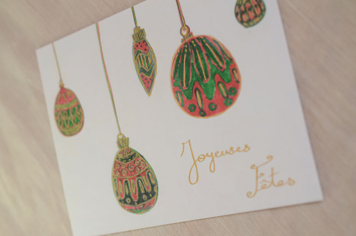 Miniature : Carte Postale_Joyeuses Fêtes rouge & vert