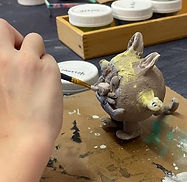 clay figurine birthday party