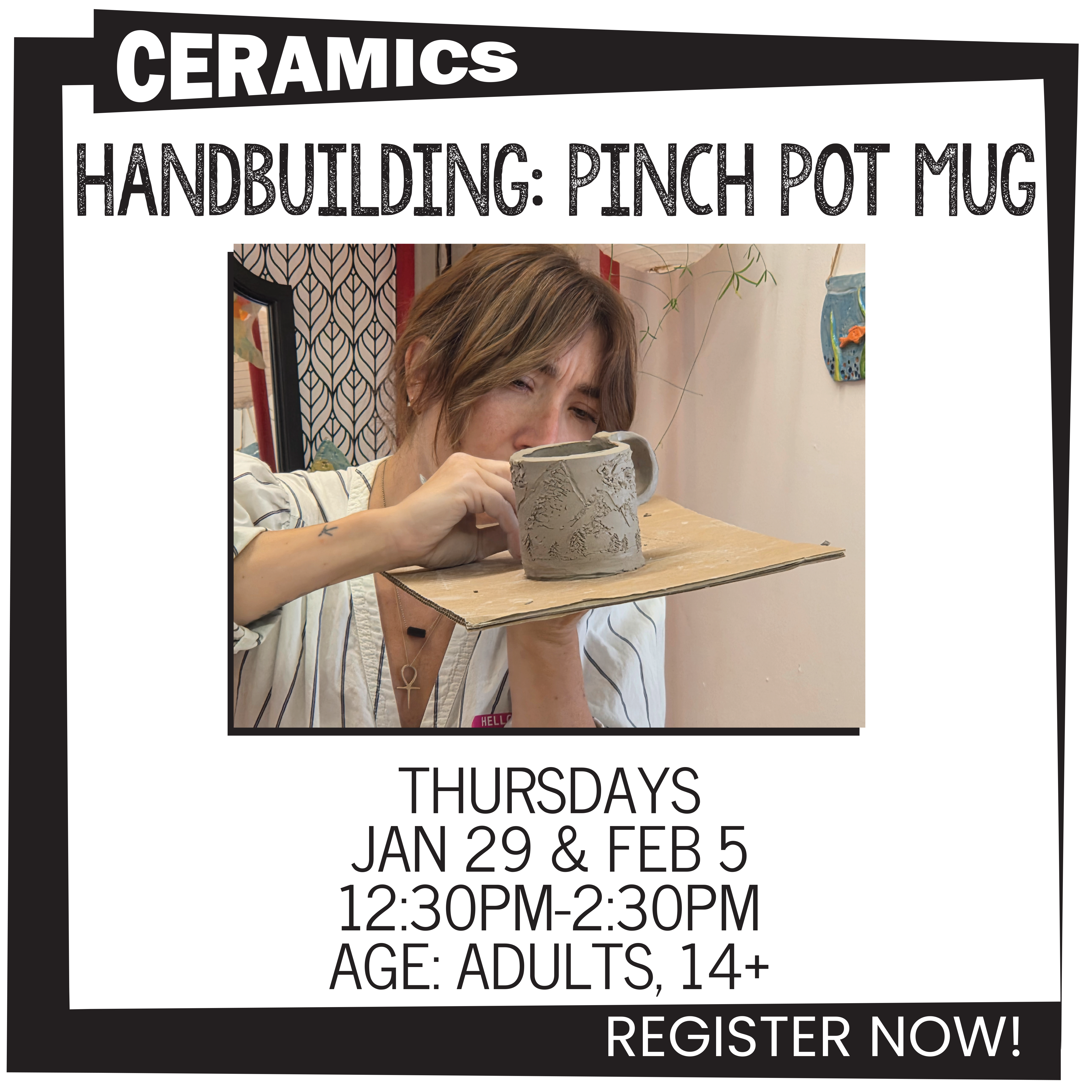 HANDBUILDING: PINCH POT MUG