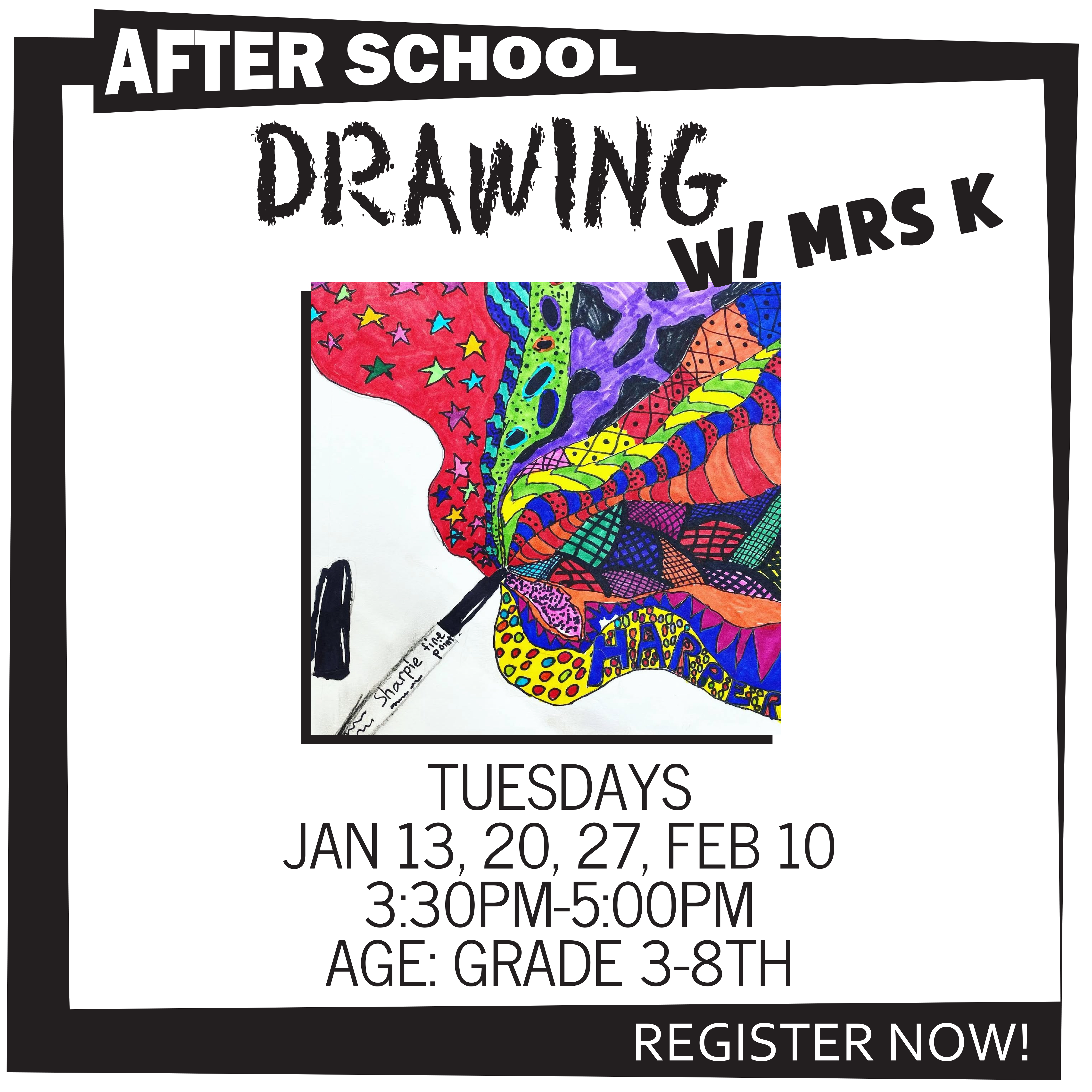 AFTERSCHOOL: DRAWING WITH MRS K