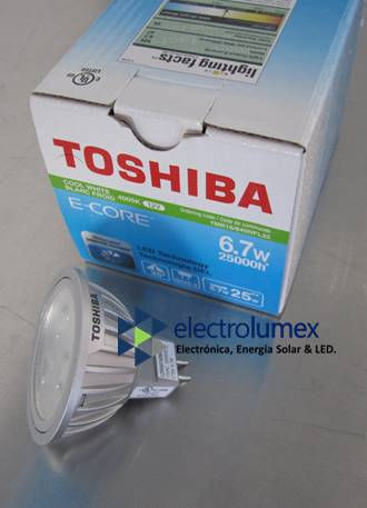 Miniatura: Foco LED TOSHIBA 12VDC MR16 2700K° 6.7W