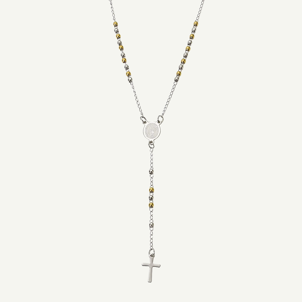 Thumbnail: Saint Benedict Rosary Chain Necklace