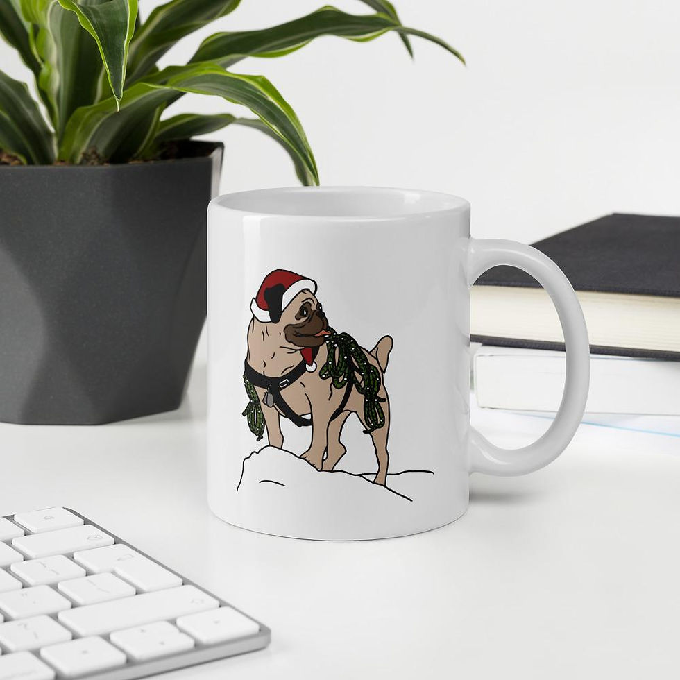 Thumbnail: Vinny the Pug Christmas Mug #3