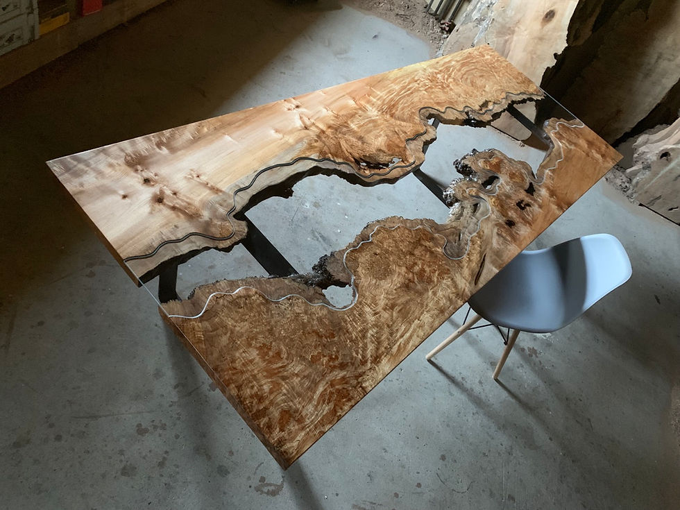 Thumbnail: Live Edge River Table, Live Edge Table, Maple, Walnut, Home Decor, Resin Table, Furniture