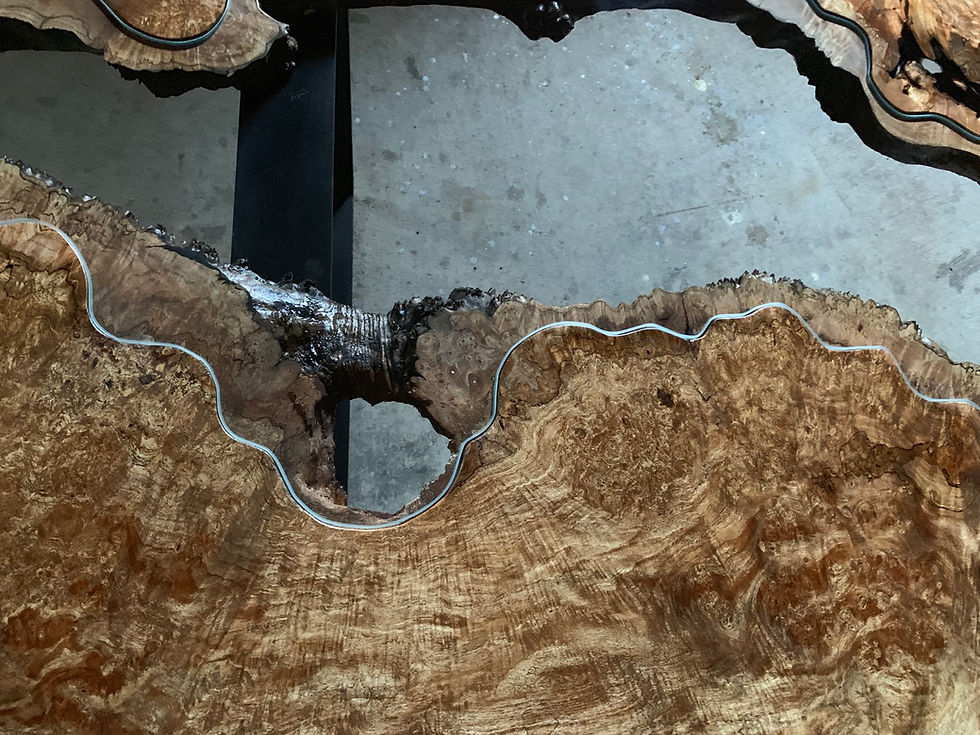 Thumbnail: Live Edge River Table, Live Edge Table, Maple, Walnut, Home Decor, Resin Table, Furniture