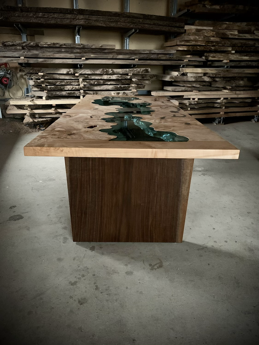 Miniature : Live Edge Dining Table, River Table, Home Decor