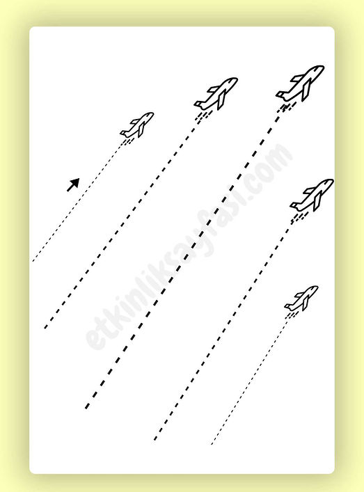 çizgi çalışması, okuma yazmaya hazırlık, 1. sınıf