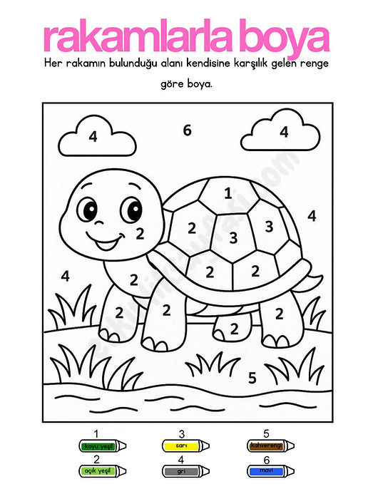 boyama, sayılarla boyama
