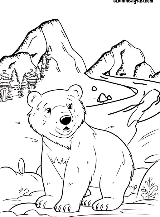ayı, hayvan, hayvanlar, ayı ve dağlar boyama, kutup ayısı, boz ayı, ayılar, ayıcık