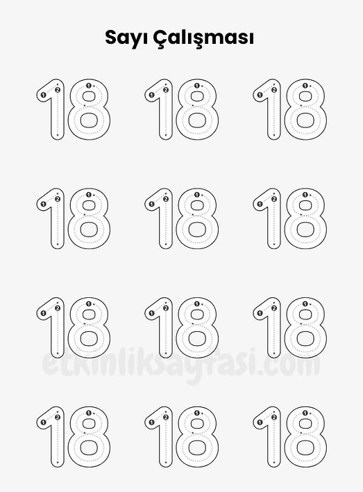 18, sayılar