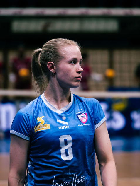 Portrait d'une joueuse lors de la demi finale championnat de France volley féminin