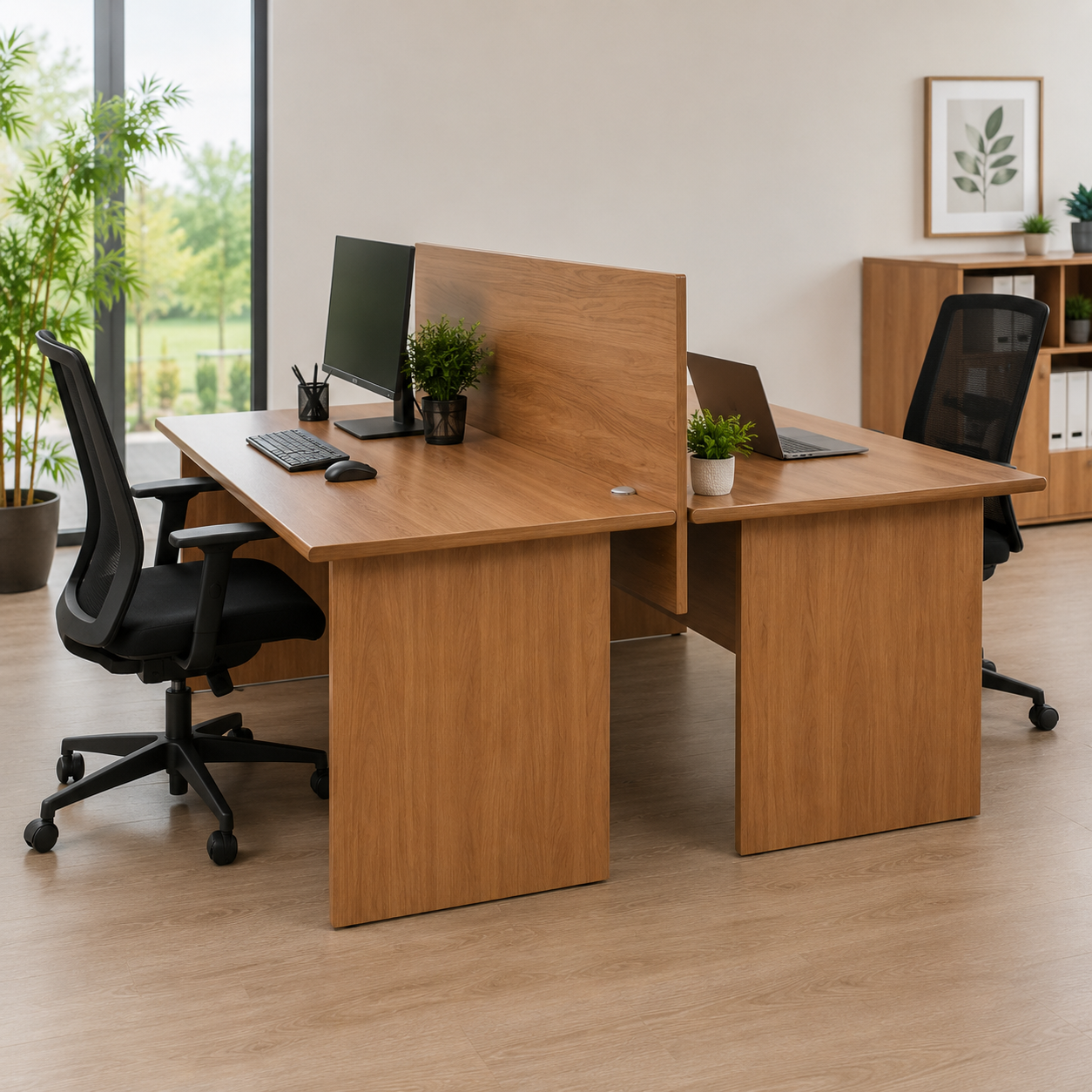 Écran de Séparation en Bois à Fixer sur Bureau