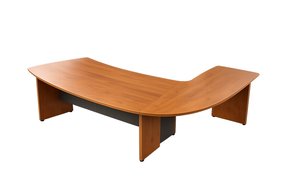 Miniature : Bureau Manager Post Forme Noyer