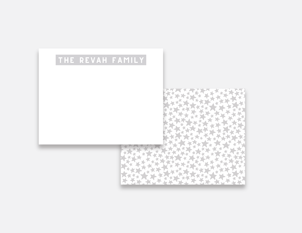 Thumbnail: Grey Stars Notecards