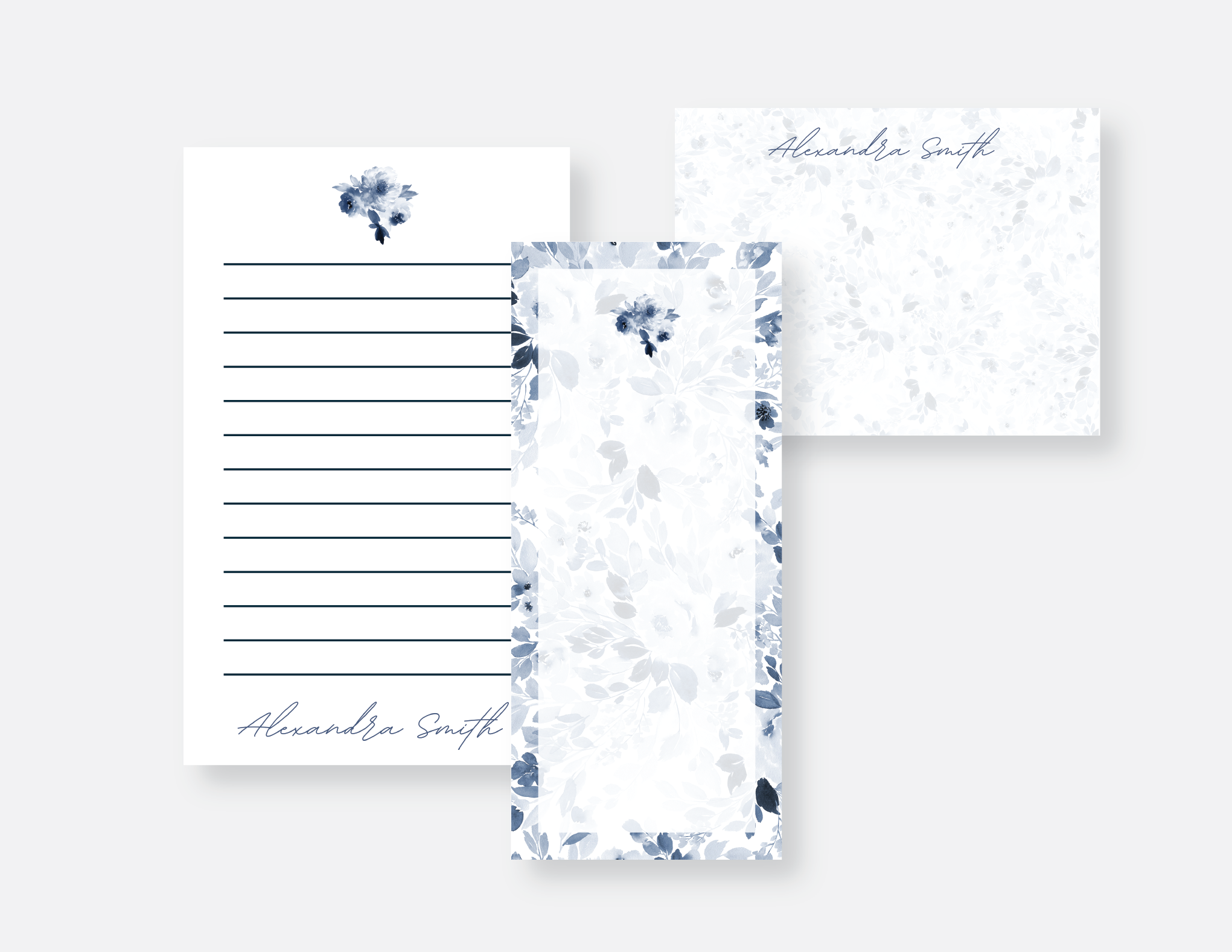Blue Flowers Notepads