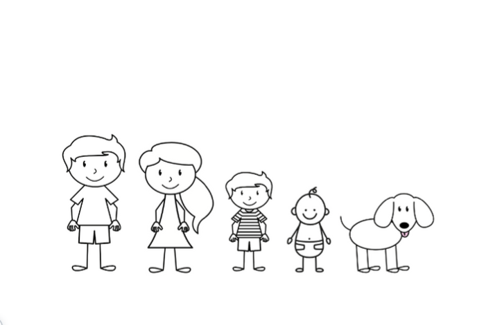 Thumbnail: Stick Figure Family Notecards