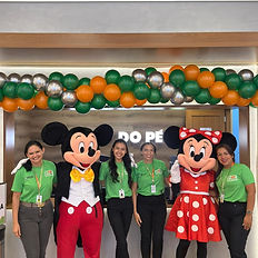 Minnie e Mickey inauguração SHOP DO PÉ