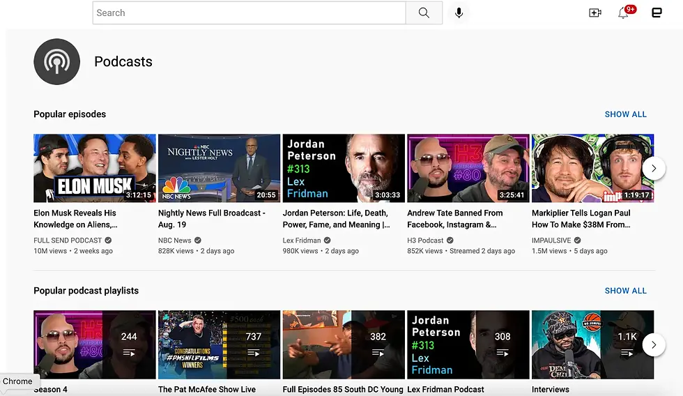 YouTube推出Podcast專區