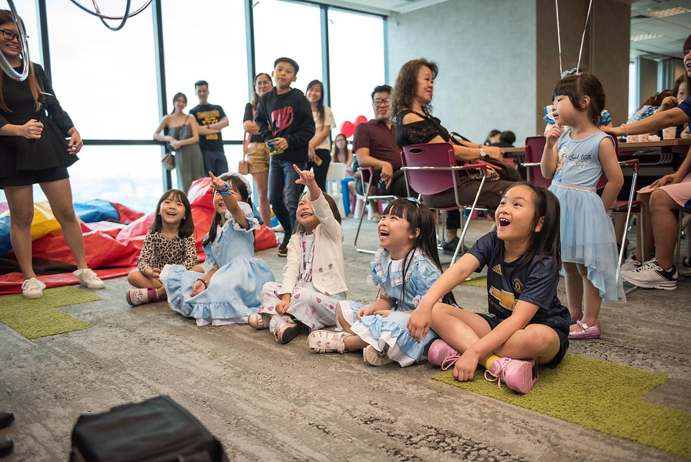 Magic performance for young children