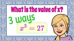 Use Cube Roots to Solve an Equation