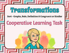Transformations Sort CLT Grade 8 