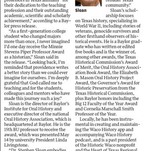 Stephen Sloan Named Piper Professor of 2026
