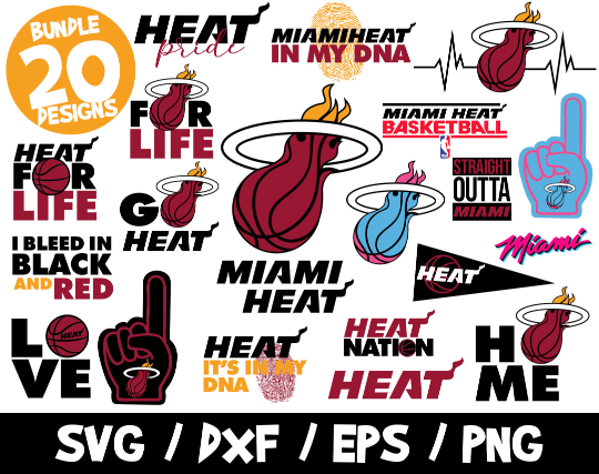 Download Miami Heat Svg Bundle Nba Team Svg Mia Svghoneybees 2 PSD Mockup Templates