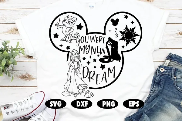 You Were My New Dream Svg Tangled Svg Quotes Phrases