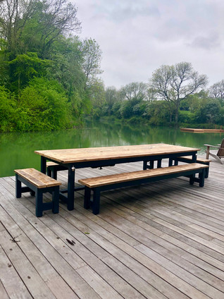 Prosecco Patio Table & 4 Benches