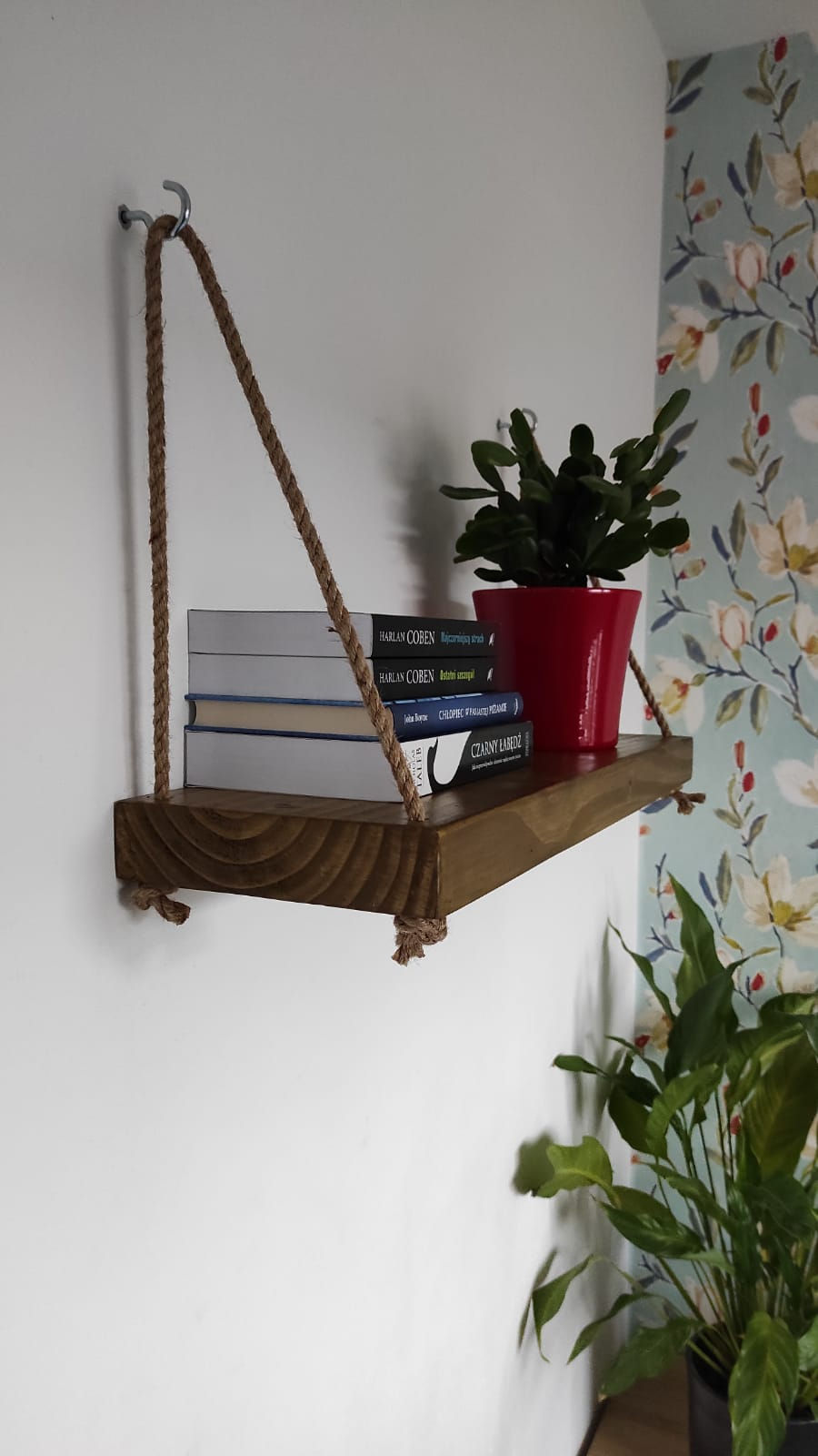 Thumbnail: Rustic Shelves Hanging on Jute Rope