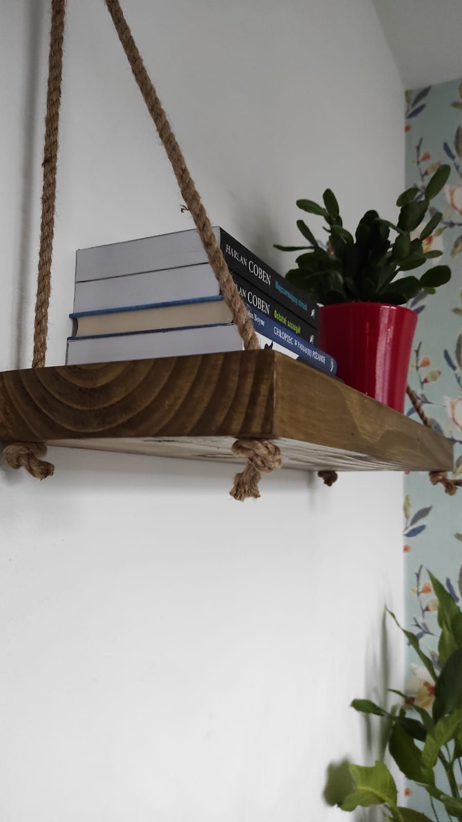 Thumbnail: Rustic Shelves Hanging on Jute Rope
