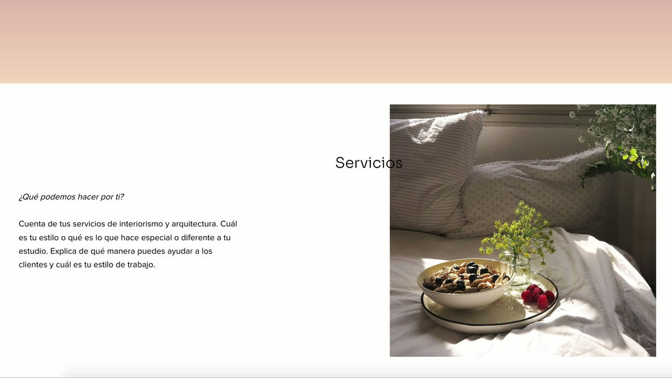 Sitio web para interiorista
