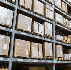Packages on Shelves