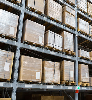 Packages on Shelves