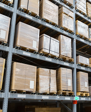 Packages on Shelves