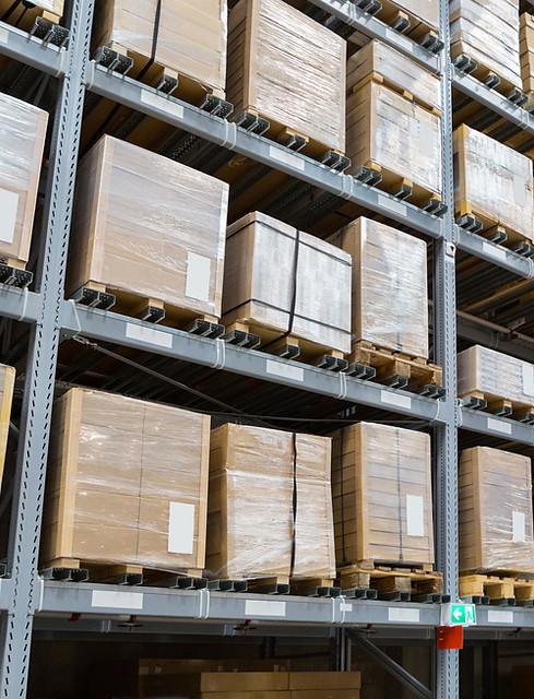 Packages on Shelves