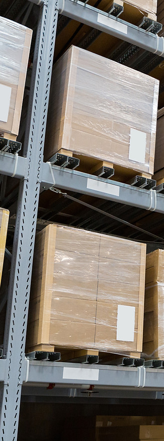 Packages on Shelves