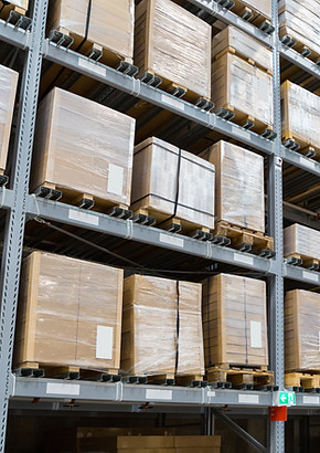 Packages on Shelves