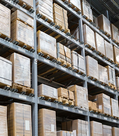 Packages on Shelves